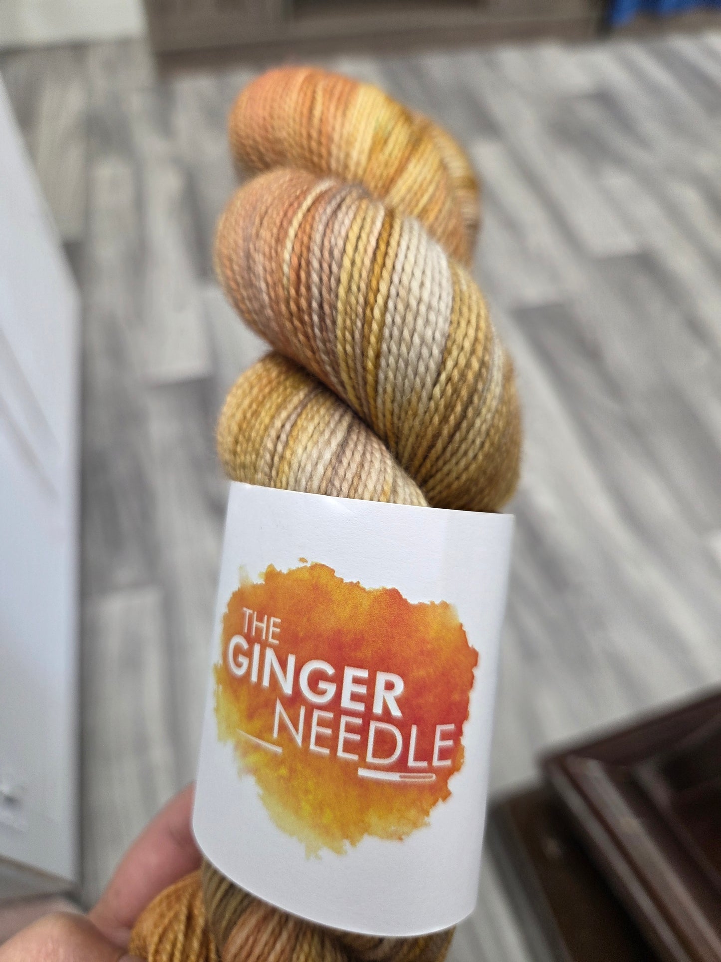 Aloy, Hand Dyed Yarn Glacier Fingering by Ginger Needle