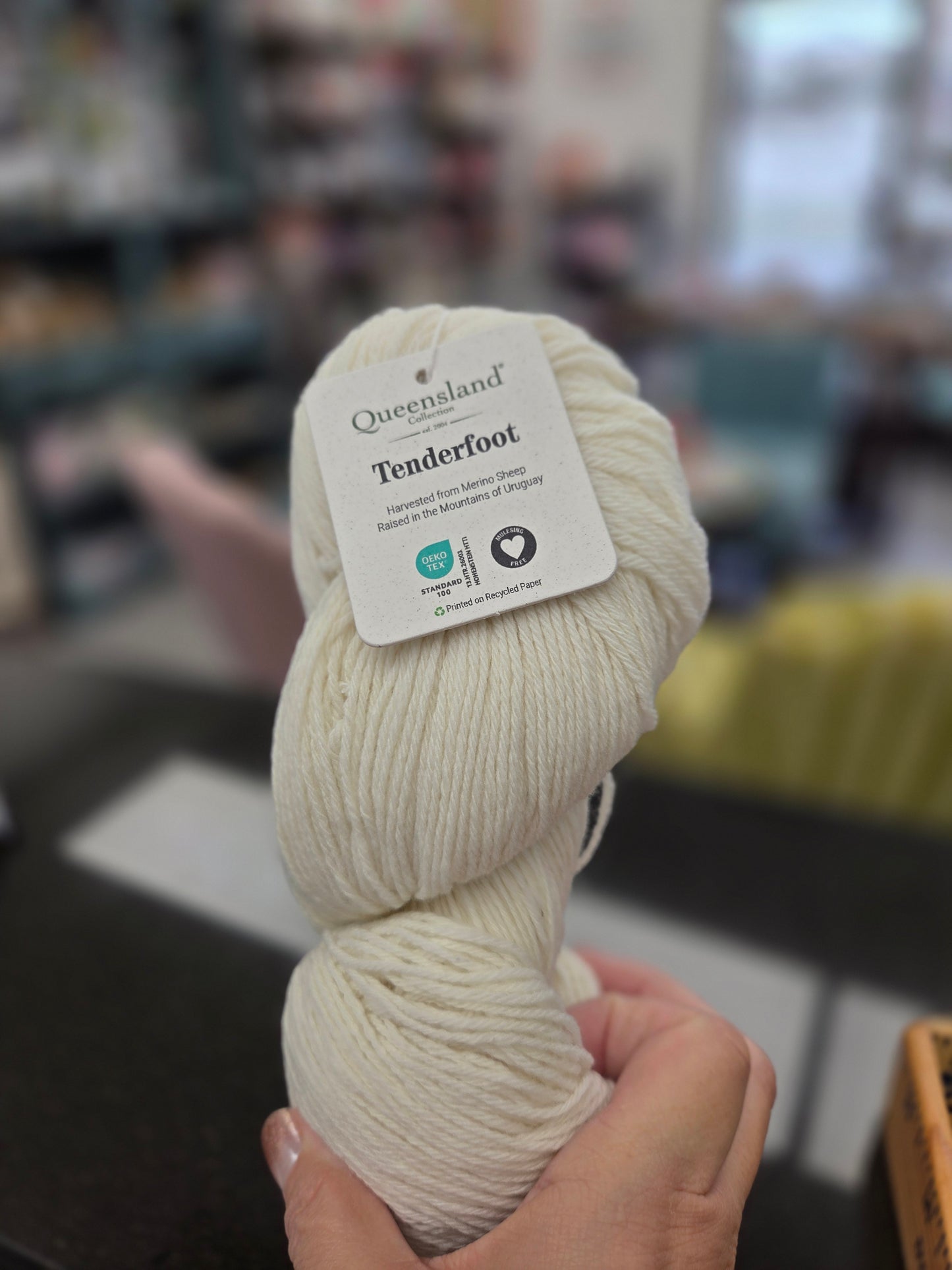 Linen color Queensland Tenderfoot fingering yarn