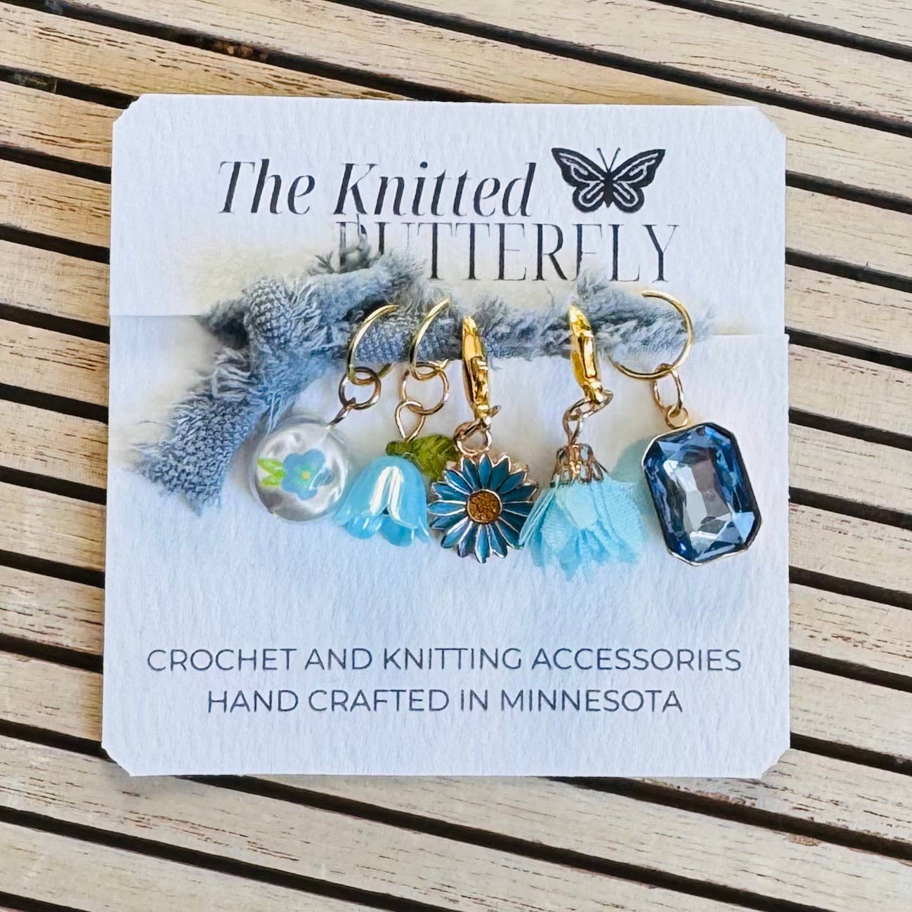 Dainty Little Things - Blue The Knitted Butterfly