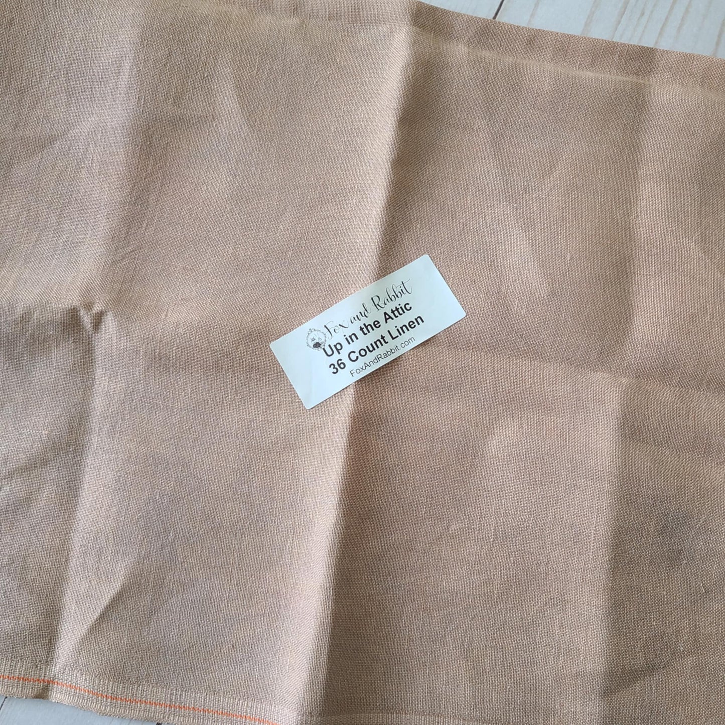 Up in the Attic 36 Count Linen FQ Fox and Rabbit Designs