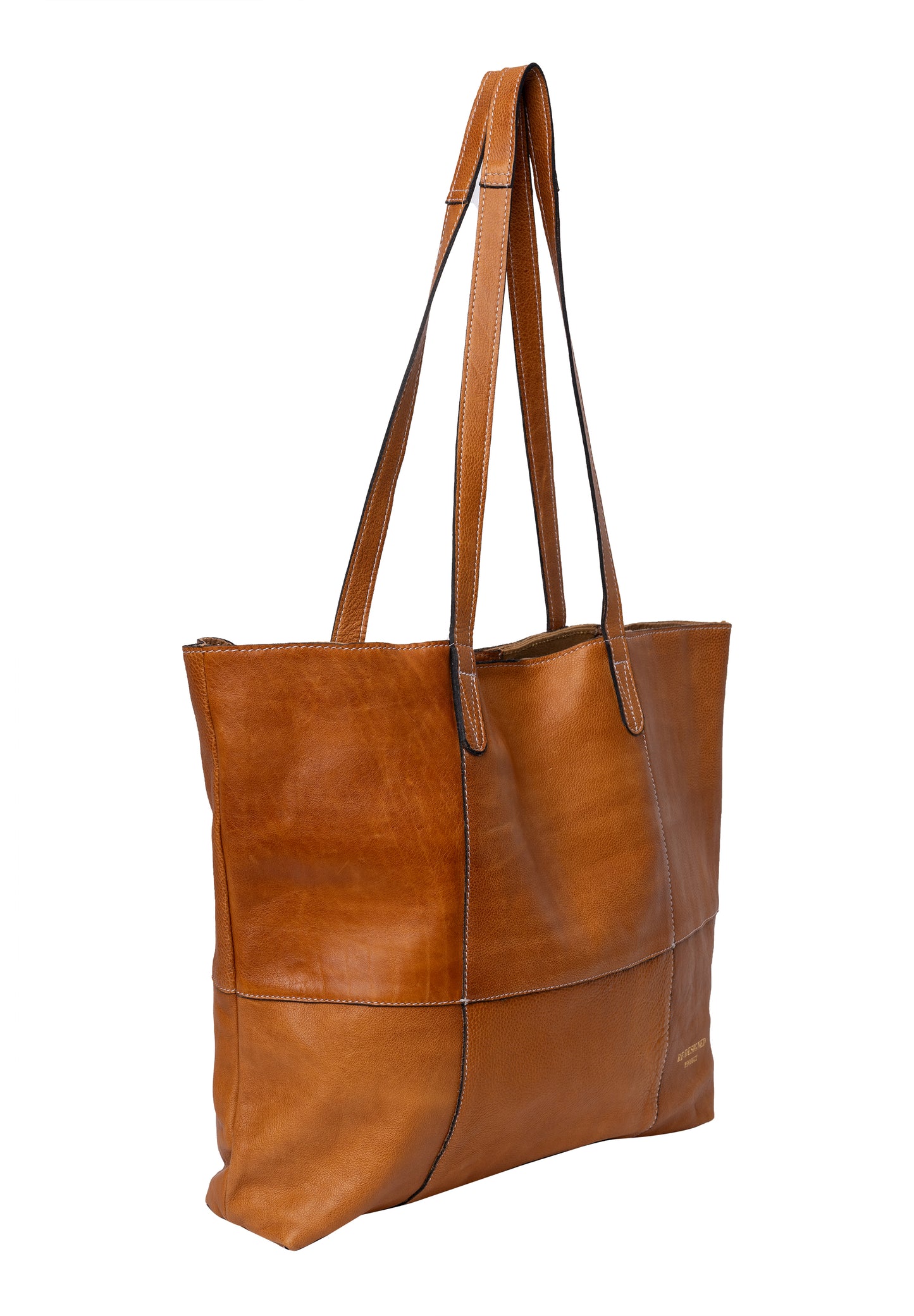 Project 19 redesigned bag for knitting and crochet tote bag burned tan