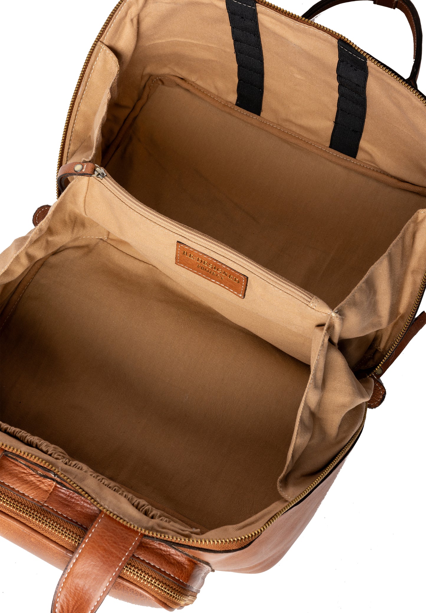 Project 39 walnut/gold redesigned bag Knitting bag