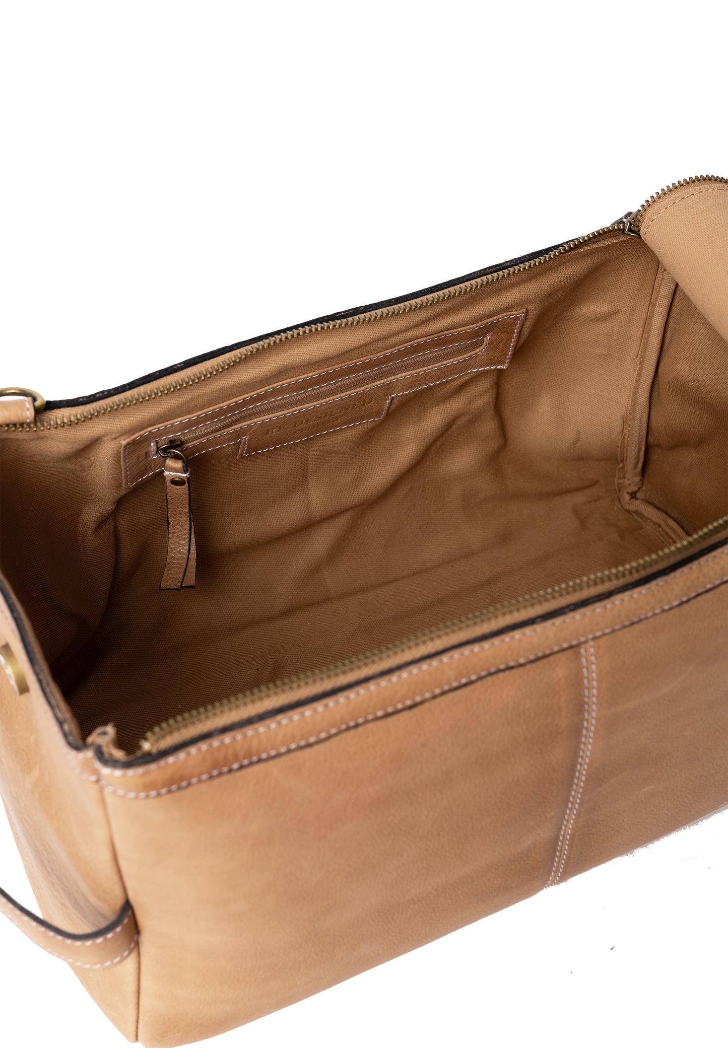 Project 44 taupe redesigned bag Knitting bag