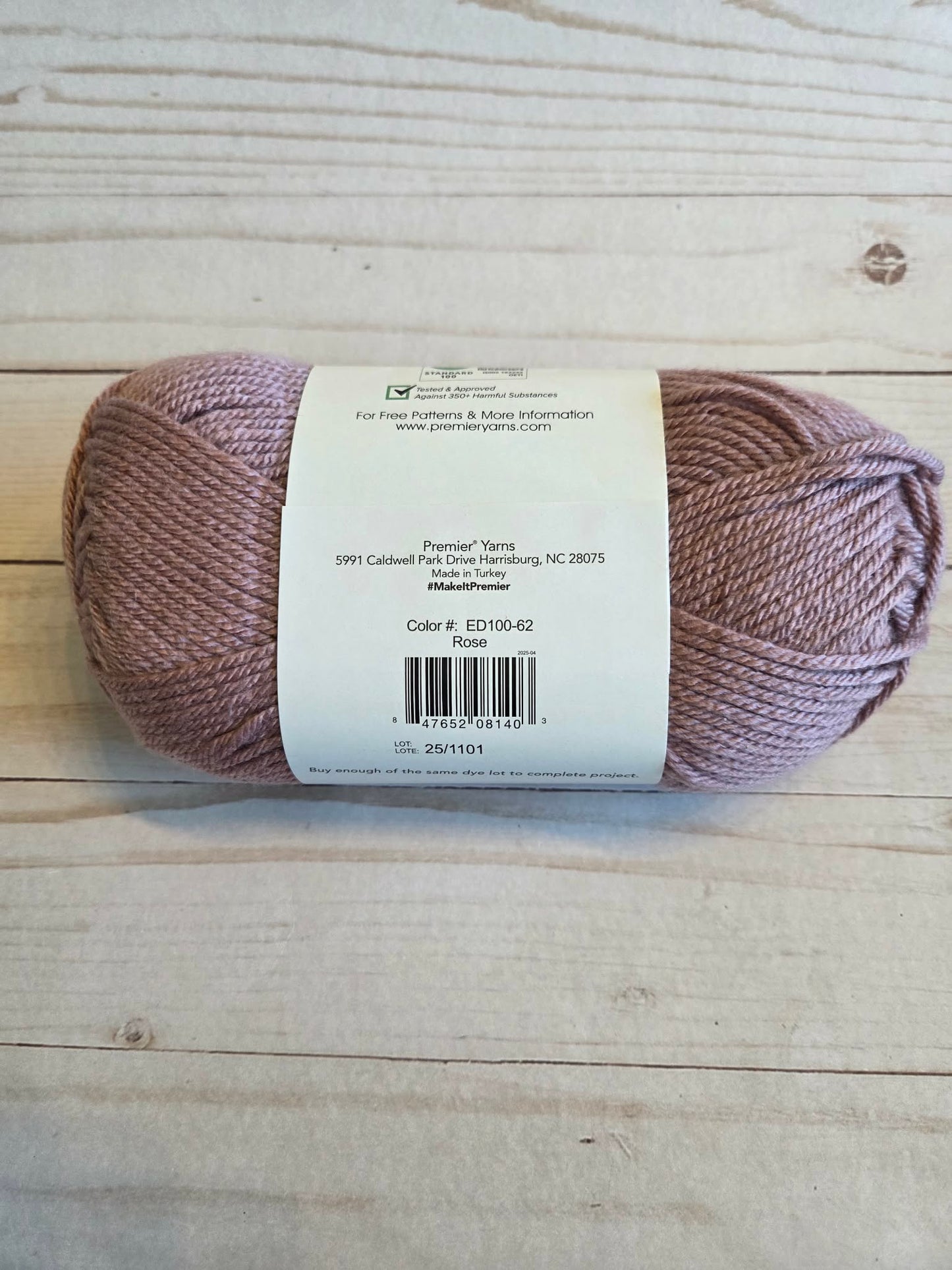 Rose color Anti-Pilling Everyday Worsted by Premier Yarns