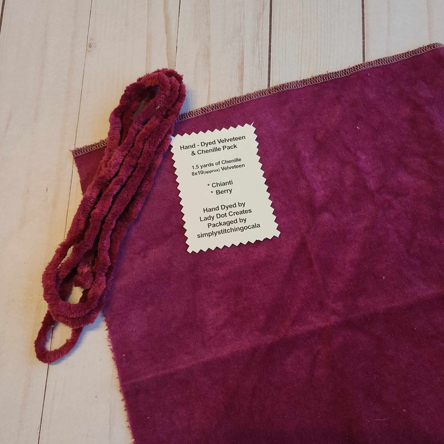 Lady Dot Creates Chenille & Velveteen Pack- Berry