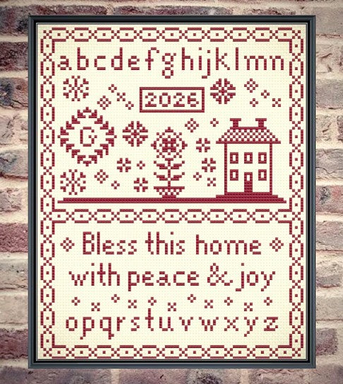 Blessing Sampler 2026 Cross Stitch Chart Design by The Camping Stitcher