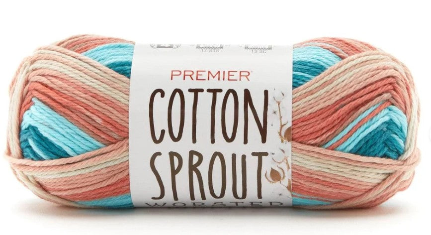Cotton Sprout Worsted Color Coral Reef Premier 100% Cotton