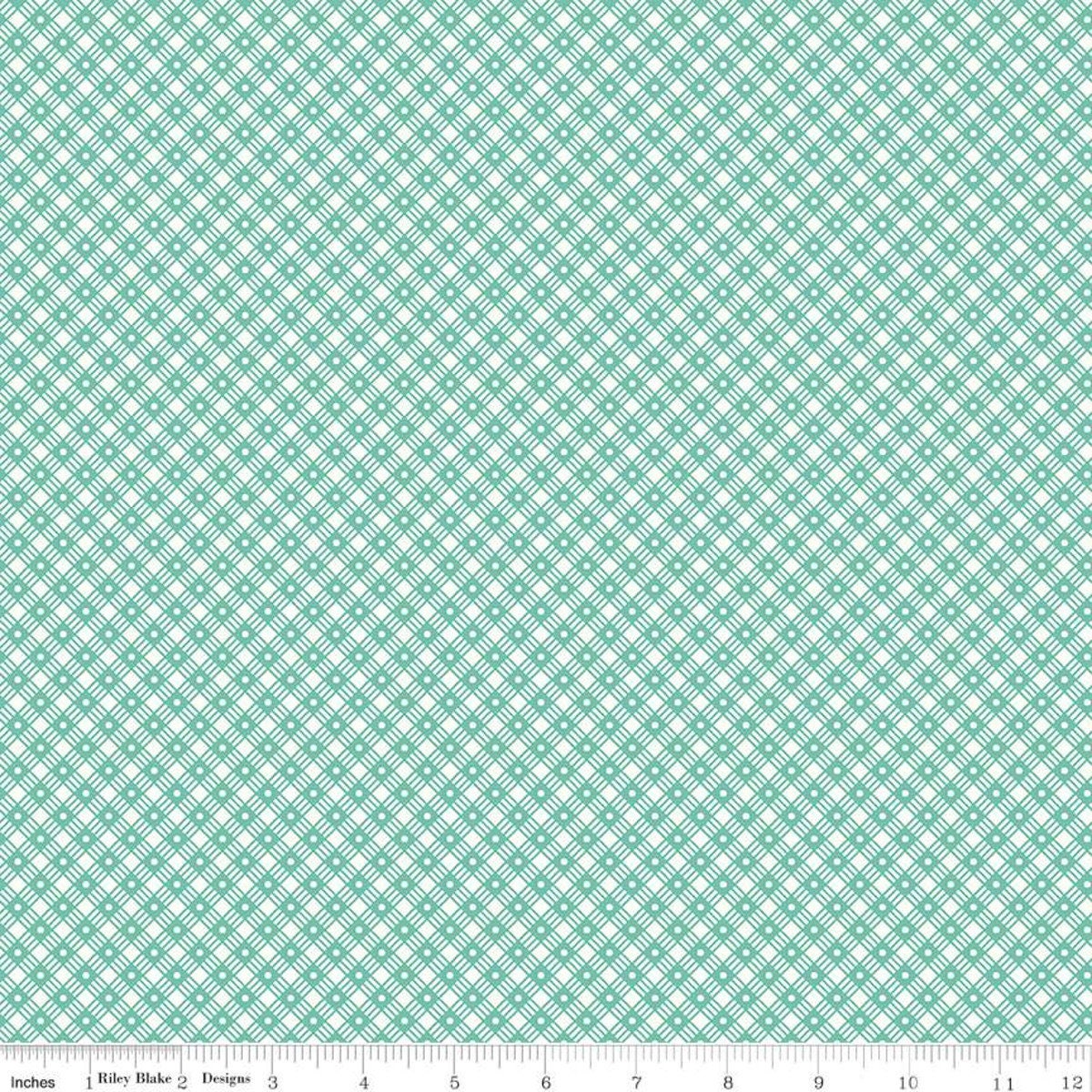 Flea Market Basket Weave Sea Glass Lori Holt for Riley Blake