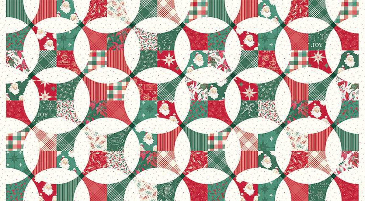 Merry Little Christmas Christmas Petals Cheater Print Riley Blake