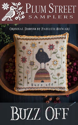 Buzz Off Cross stitch chart from Plum Street Samplers