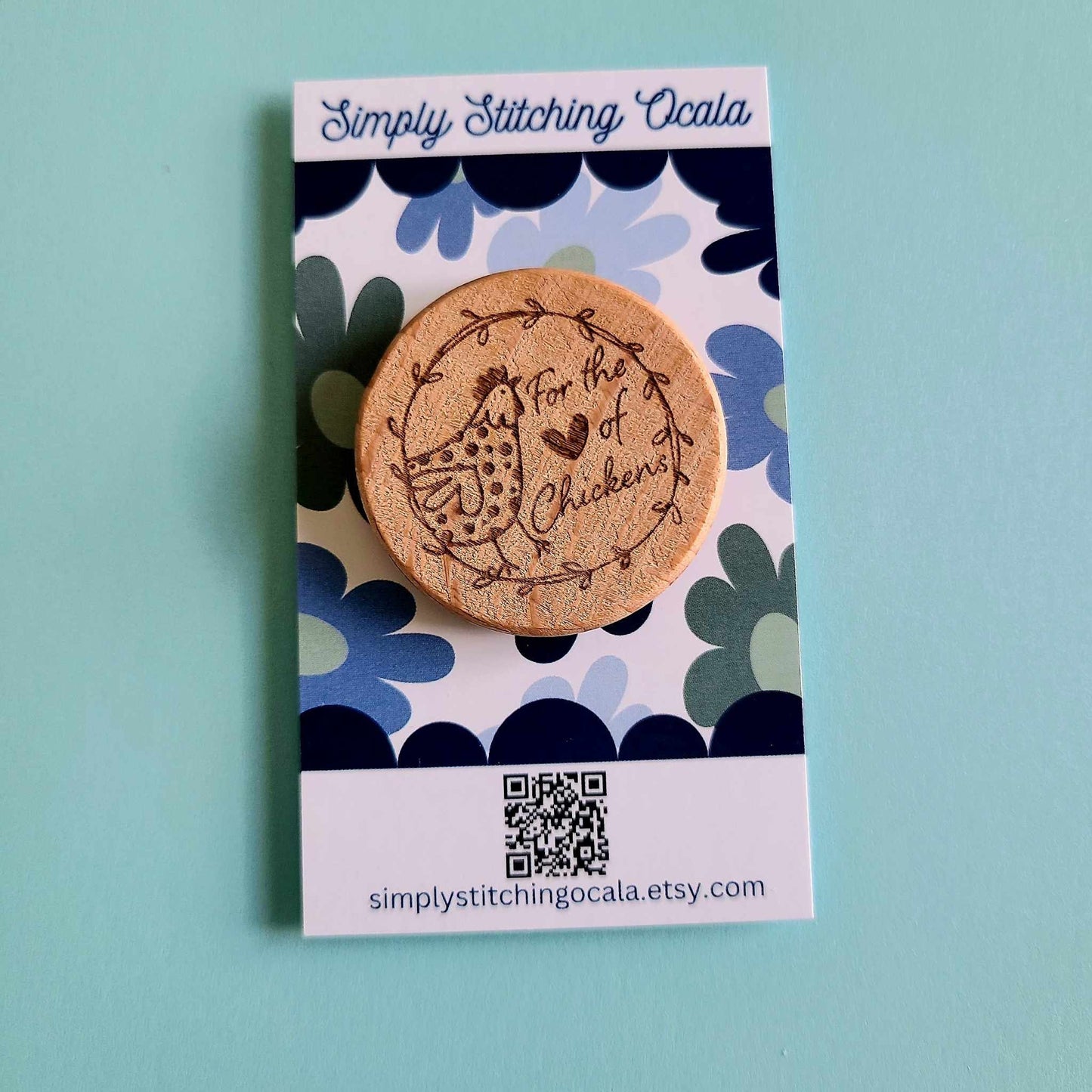 Needle Minder For the Love of Chickens Cross Stitch