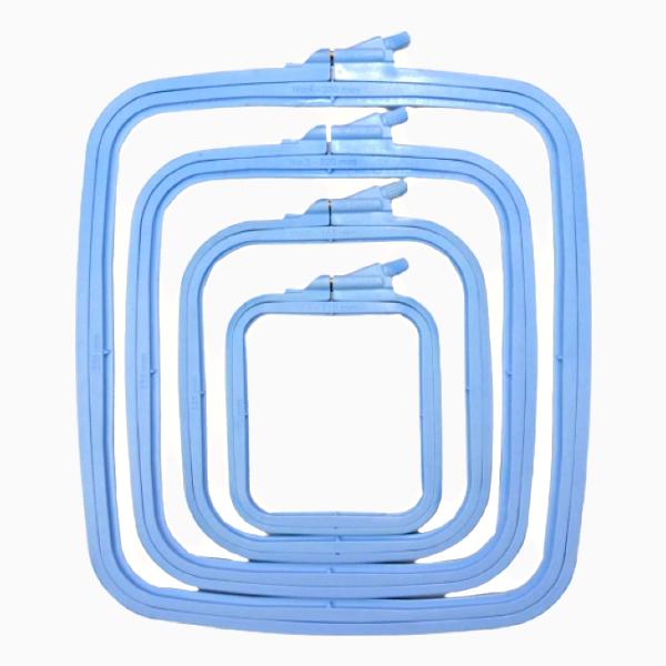 Nurge Square Plastic Hoops 110mm X 95mm (4.3" 3.75") Pastel Blue