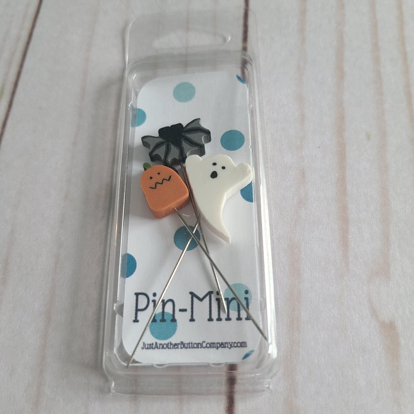 Just Another Button Company Pin-Mini Tiny Halloween ghost, pumpkin, bat