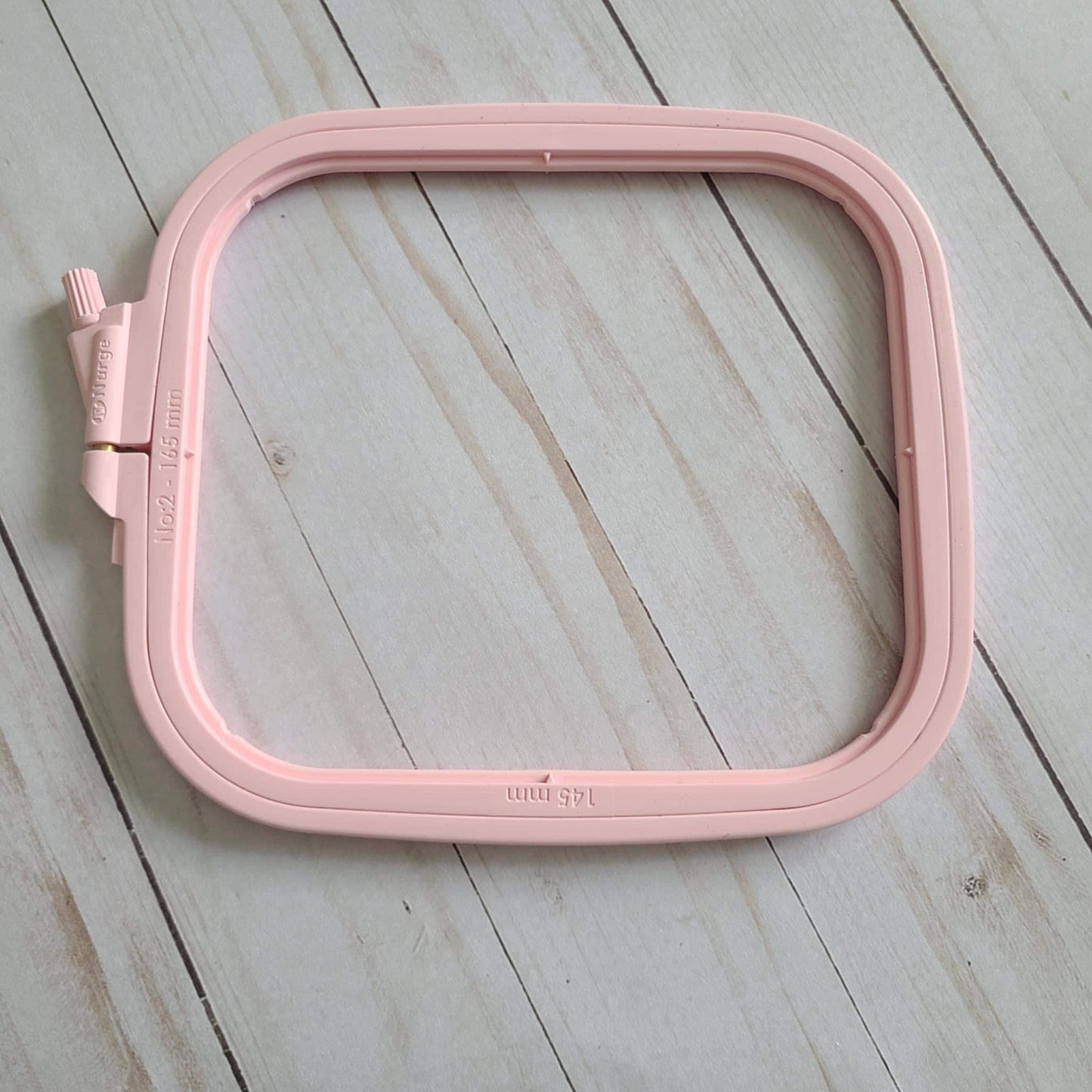 Nurge Square Plastic Hoops 145 X 165mm (5.7" X 6 1/2") Pastel Pink