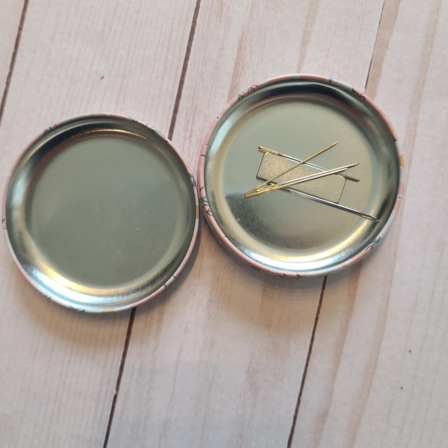 Needle case, magnetic needle box, needle tin, travel needle holder, storage for needles, embroidery, sewing, cross stitch, retreat gift.