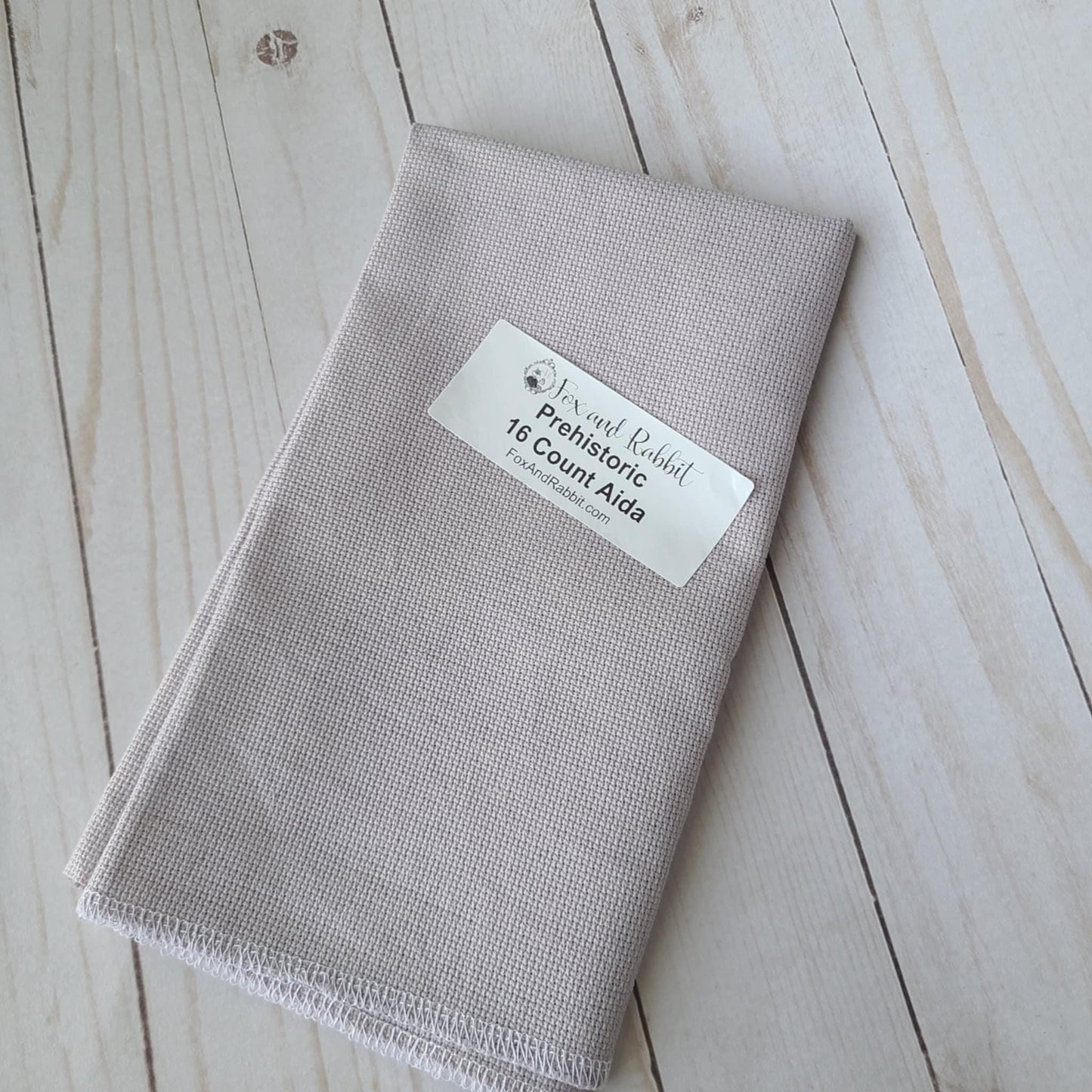 Fox and Rabbit Hand Dyed Aida paperbark 18 count Fat Quarter