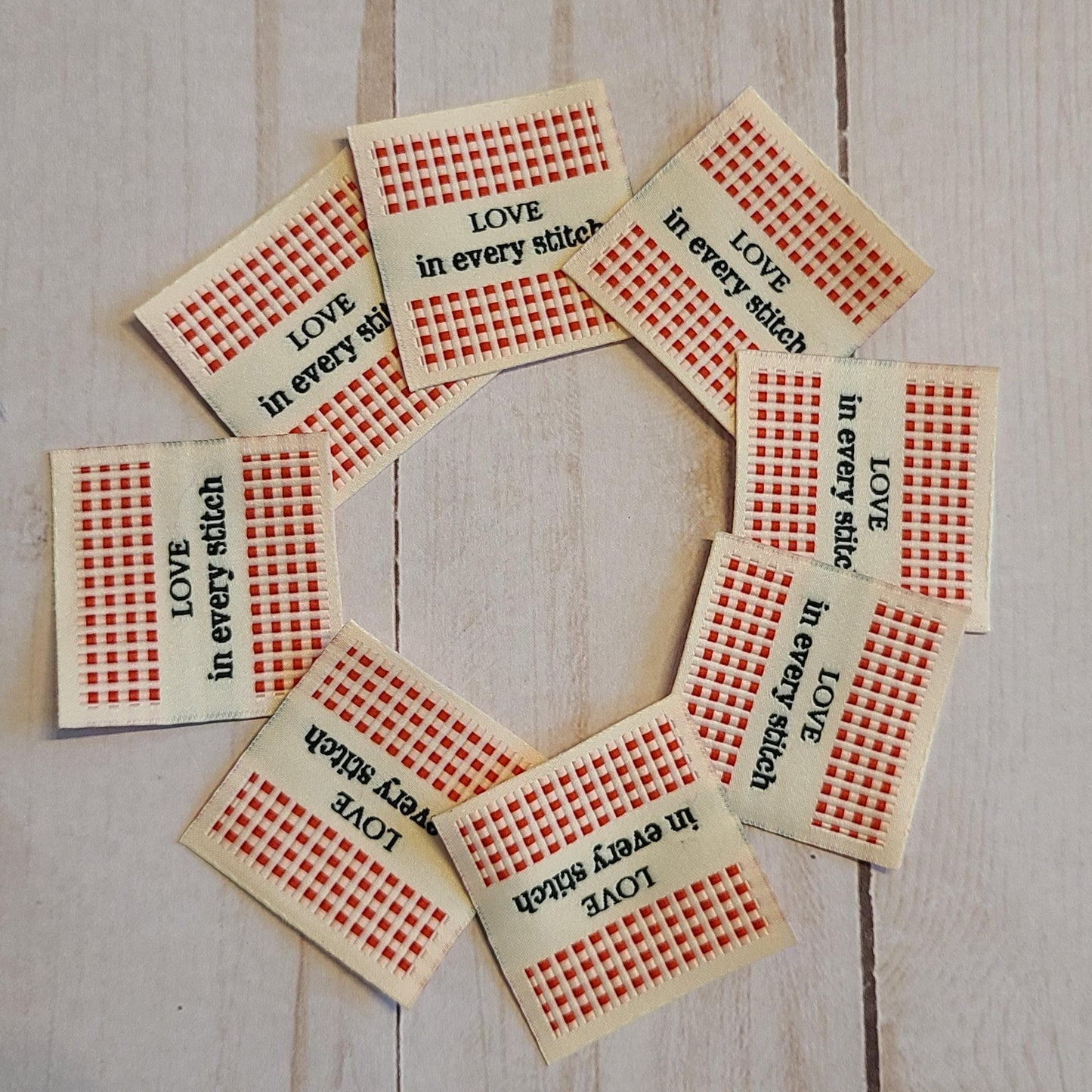 Love in Every Stitch Premium Woven Sew-In Labels – Minki Kim