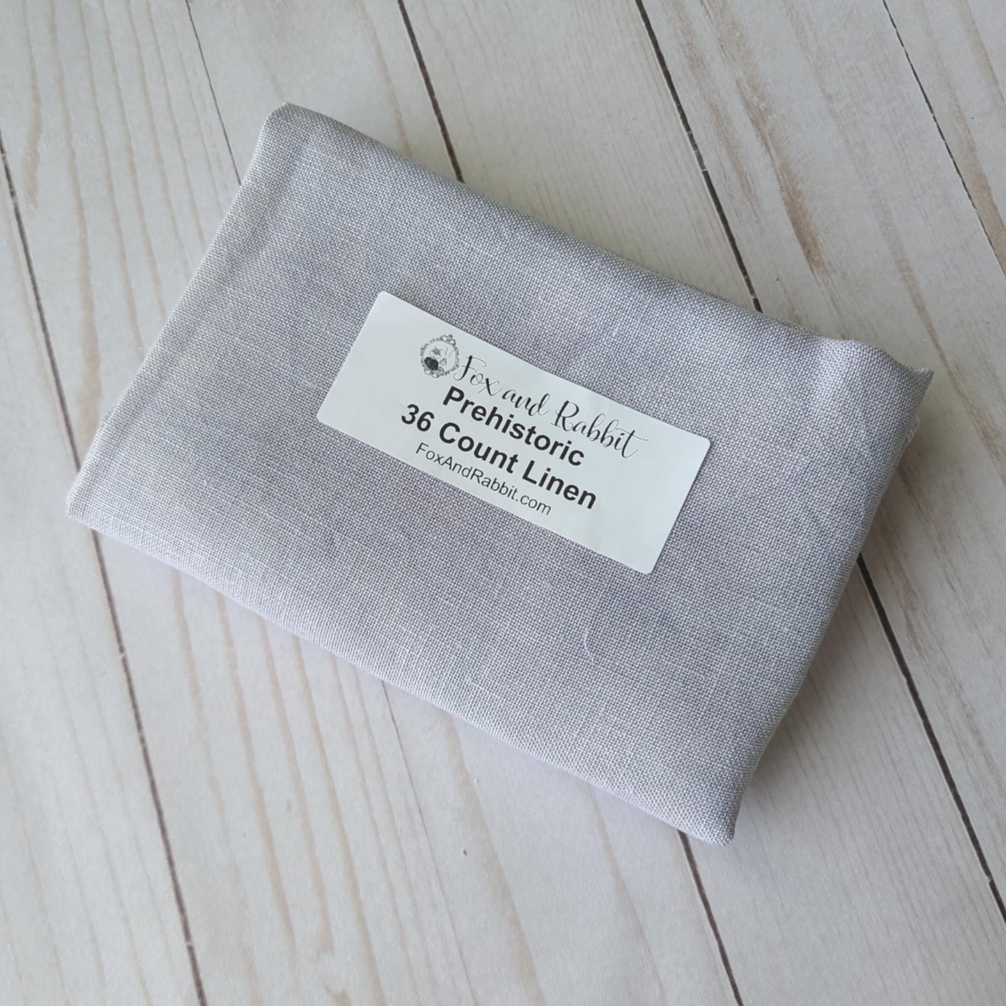Fox and Rabbit Hand Dyed linen Prehistoric 36 count linen Fat Quarter