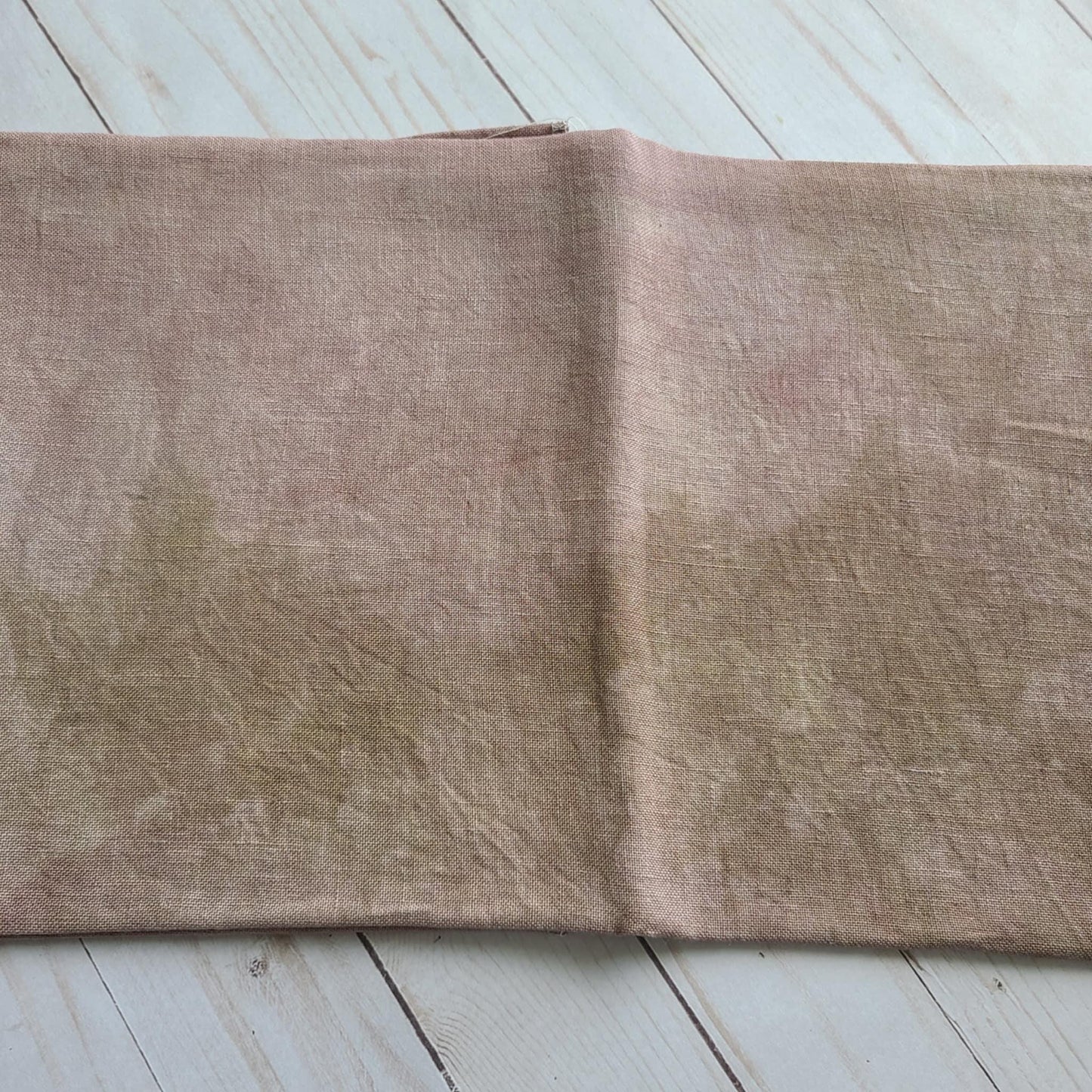 Fiber on a Whim Hand Dyed 36 count Cocoa Linen fabric fat quarter 18 x 25