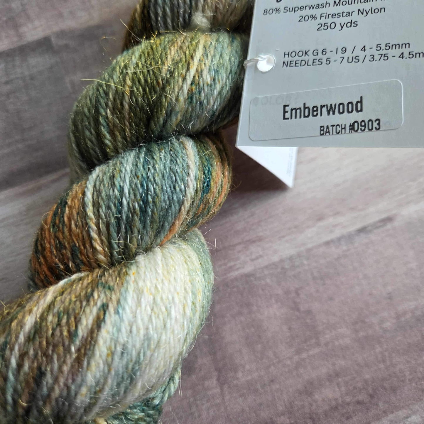 Emberwood – DK Shimmer Yarn by Wild Sage Wool