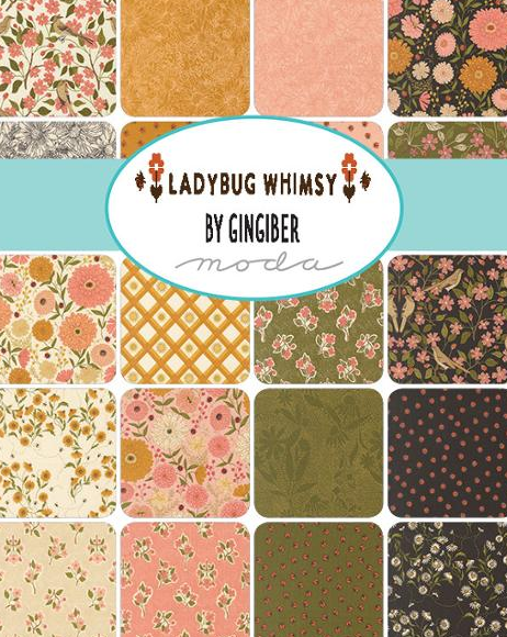 Ladybug Whimsy Charm Pack Gingiber for Moda Fabrics