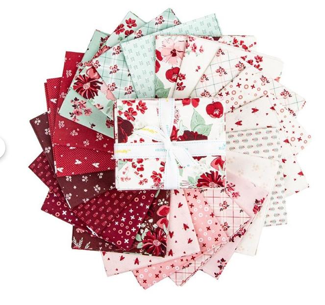 Love You Always Fat Quarter Bundle by Sandy Gervais for Riley Blake Designs 21 Pcs