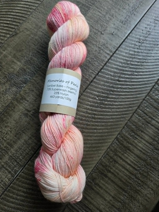 Memories of Paris Fingering sock yarn by Three By the Sea Designs 463yards