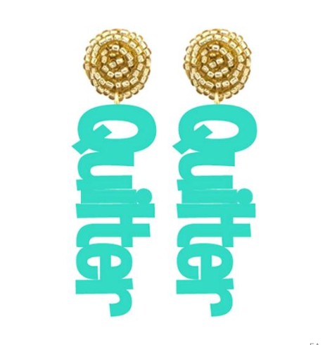 Acrylic Earring Quilter Mint