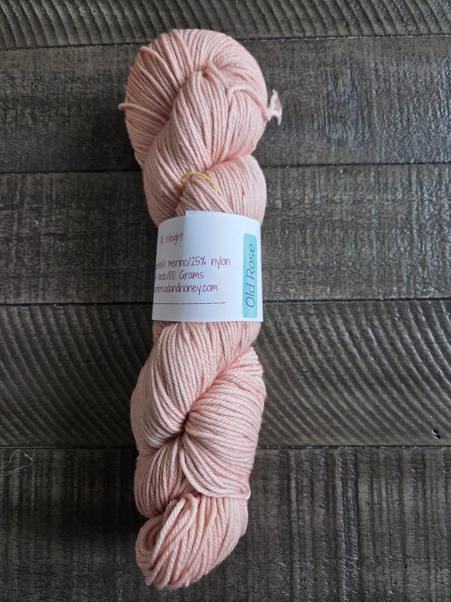 Old Rose DK yarn by Cornbread and Honey 246 yards