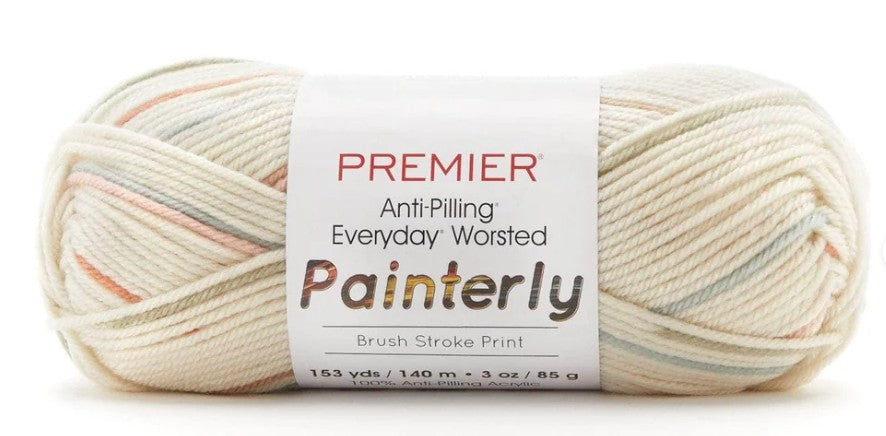 Painterly Worsted Color Sunday Brunch Premier 100% Anti-Pilling Acrylic