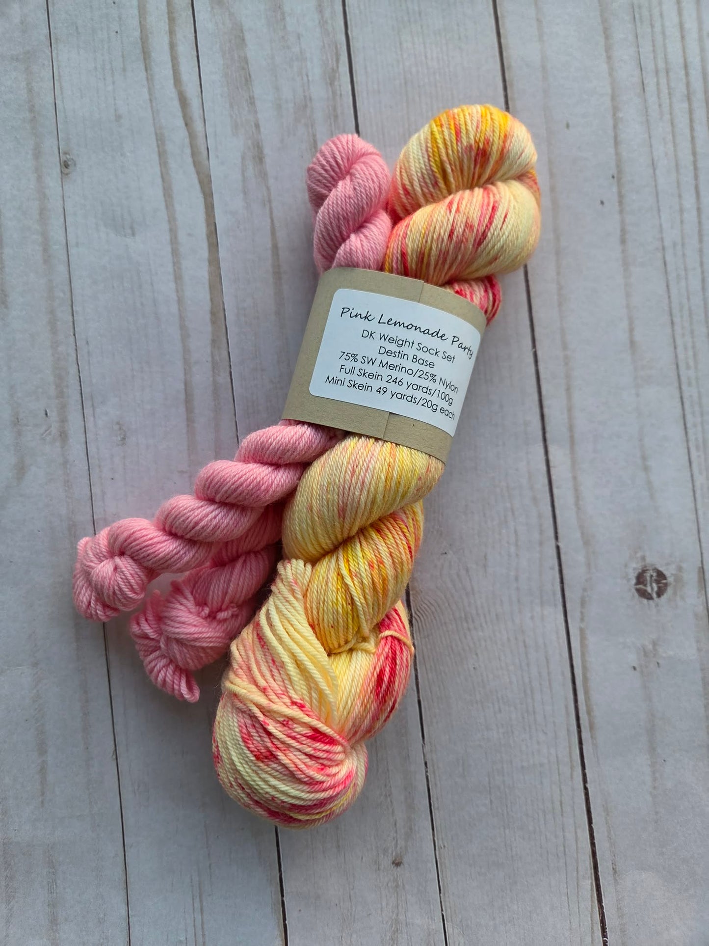 Pink Lemonade Party DK Sock Set by Three By the Sea Designs