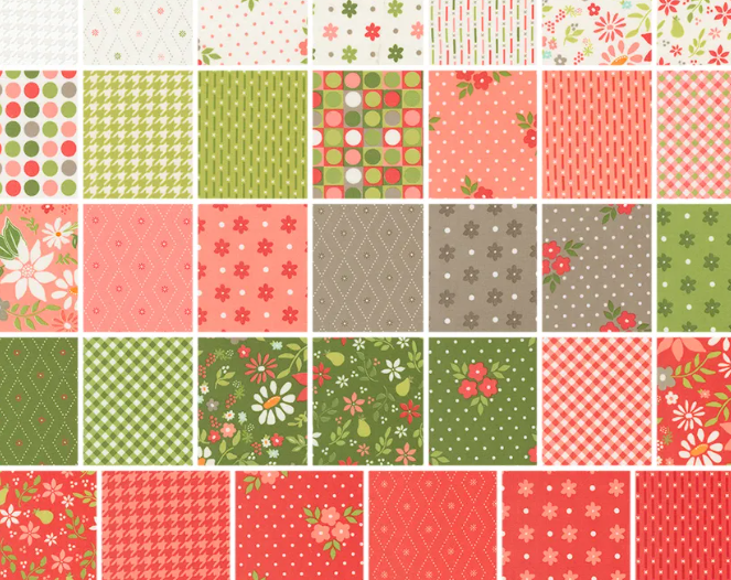 Poinsettia & Pear Charm Pack Sherri & Chelsi for Moda Fabrics