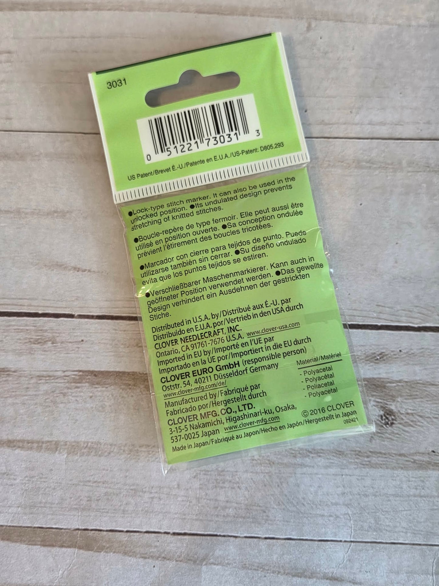 Clover Quick Locking Stitch Markers Yellow and Purple