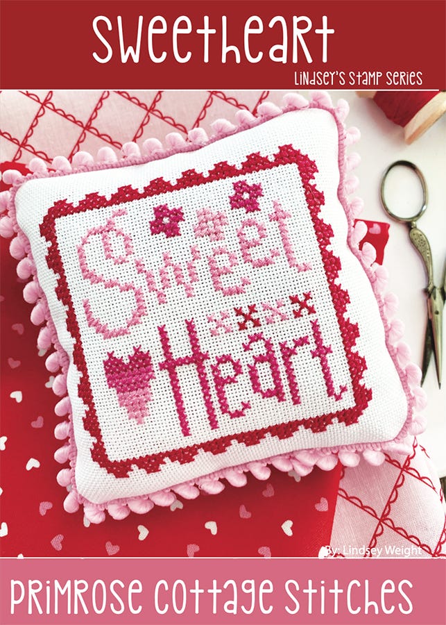 Sweetheart Valentines Cross Stitch Pattern Primrose Cottage Stitches