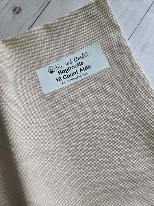 Hogbristle 16 count Fat Quarter Fox and Rabbit Hand Dyed Aida  16 count Fat Quarter