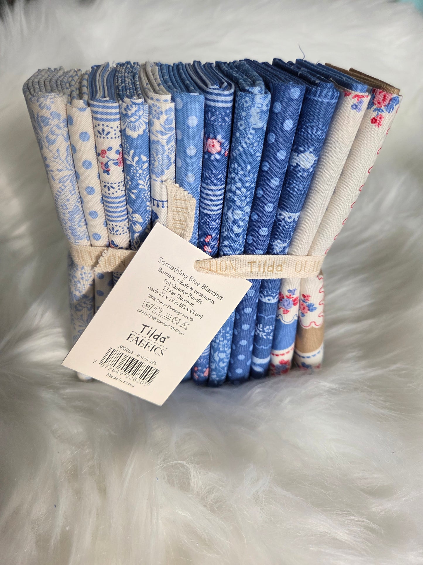 Tilda Something Blue Blenders Fat Quarter Bundle Tilda Fabrics 12 Fabrics 21x19