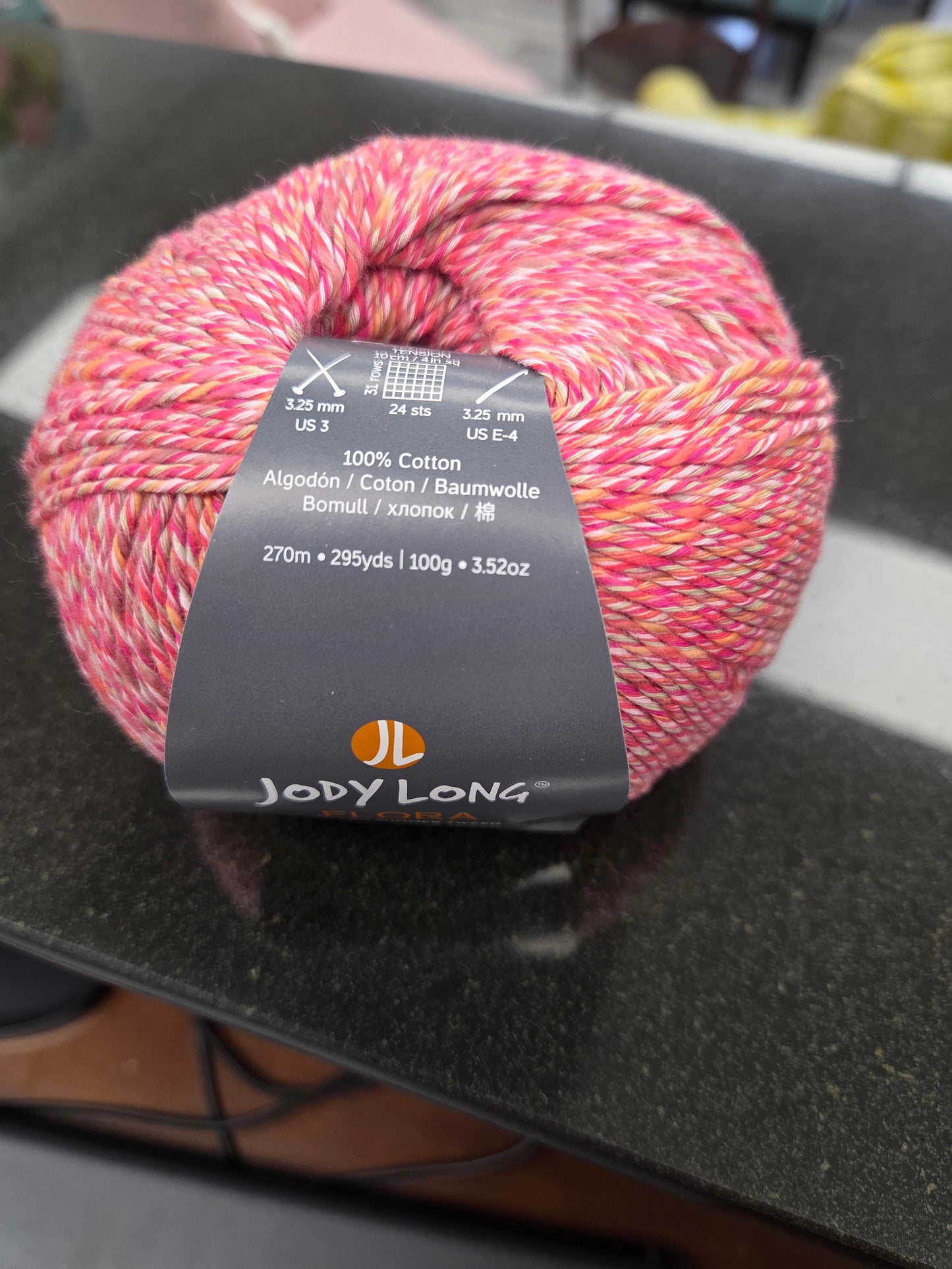 012 Rose Jody Long Flora 100% cotton sport weight