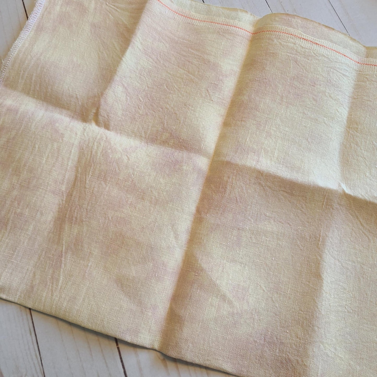 36 count Inca FQ Fox and Rabbit Hand Dyed linen