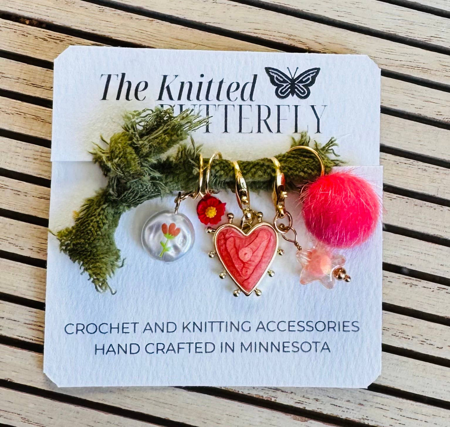 Dainty Little Things - Coral The Knitted Butterfly