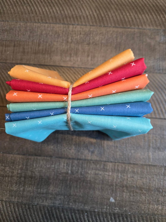 Bee Cross Stitch Fat Quarter Bundle Lori Holt for Riley Blake Designs