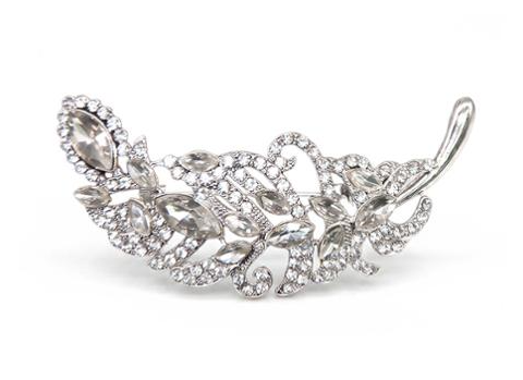 Brooch Crystal leaf
