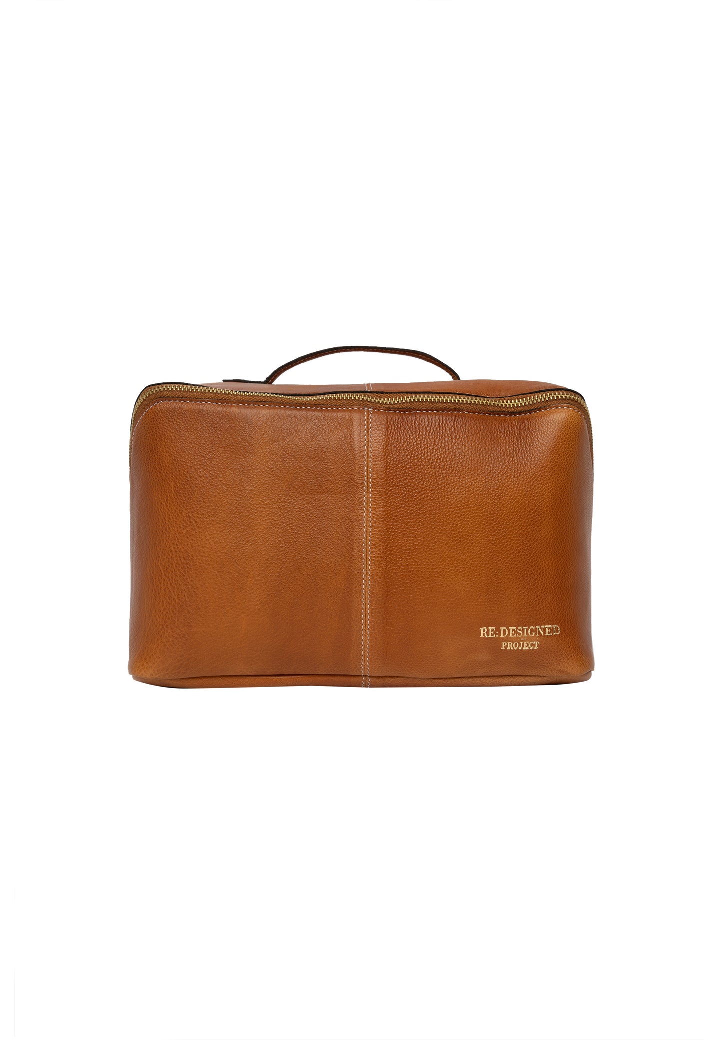 Project 10 Burned tan/gold redesigned bag Knitting bag