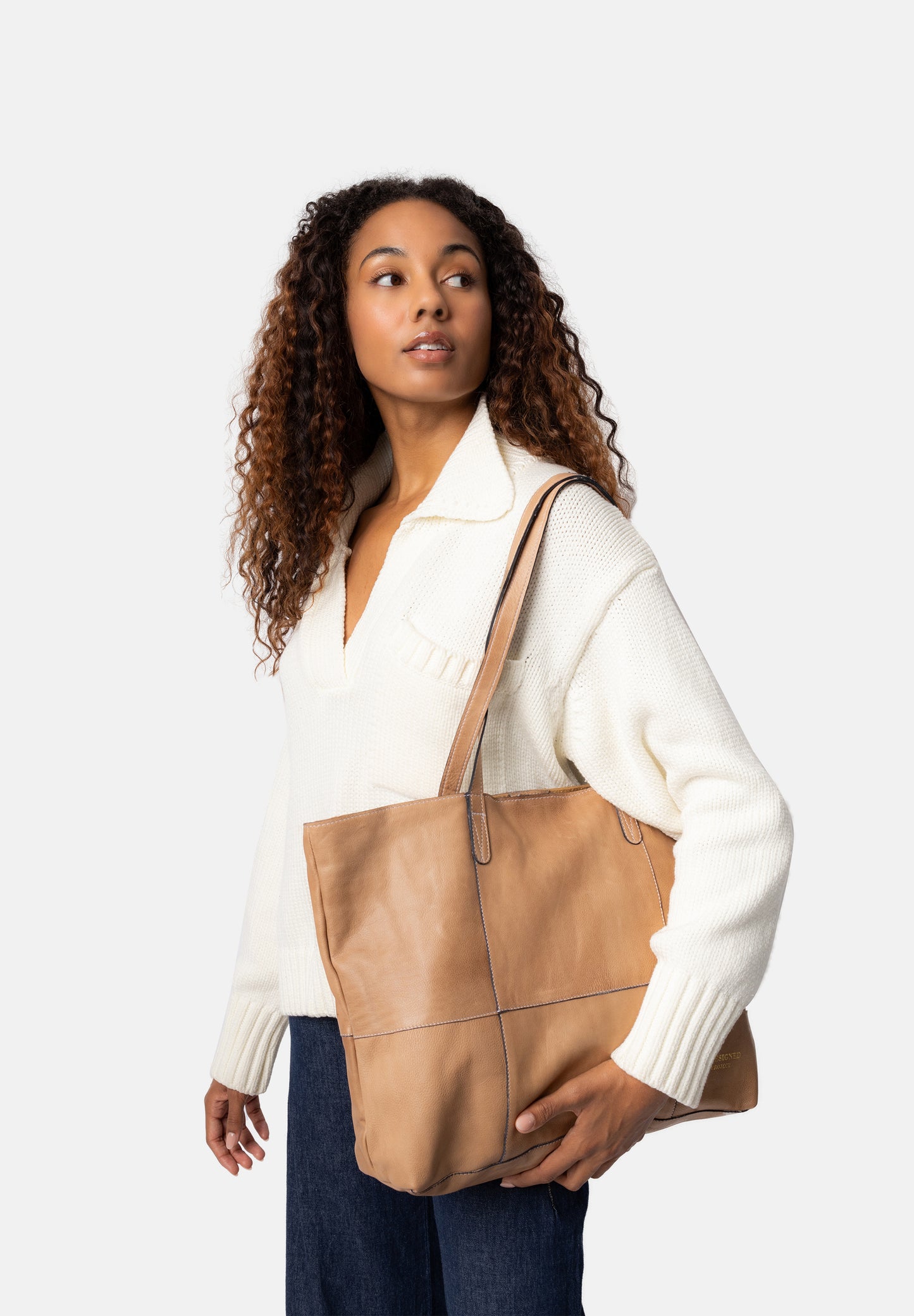 Project 19 taupe redesigned project Knitting bag