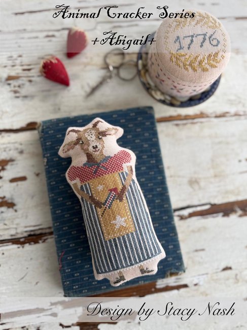 Abigail Animal Crackers Series Cross Stitch Pattern Stacy Nash Primitives