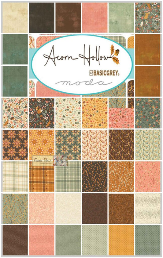 Acorn Hollow Collection Fat Quarter Bundle Precut (38)(18" x 22") Precut Fat Quarters by BasicGrey Moda Fabrics
