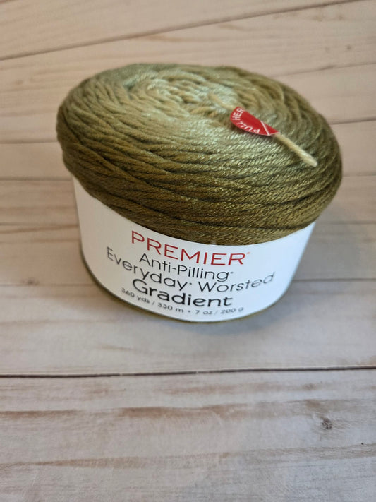 Premier Anti-Pilling Everyday Worsted Gradient Yarn Fern Green Tones