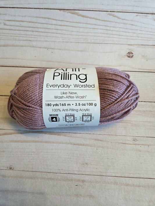 Rose color Anti-Pilling Everyday Worsted by Premier Yarns