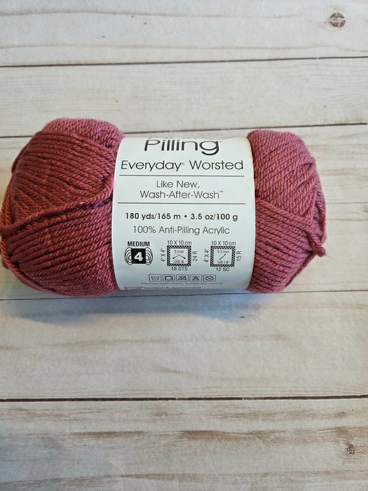 Rosewood color Anti-Pilling Everyday Worsted by Premier Yarns