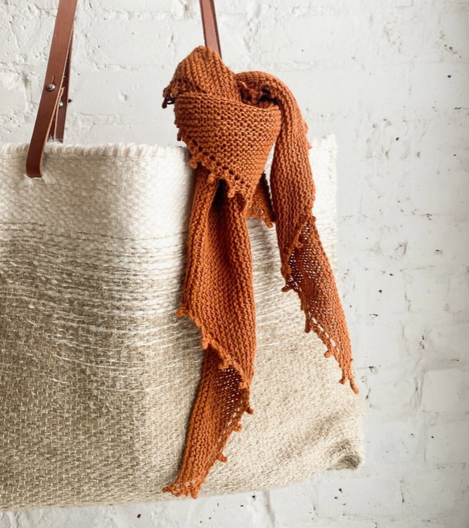 Flax & Twine Bennet Bandana Kit Knitting- spruce color