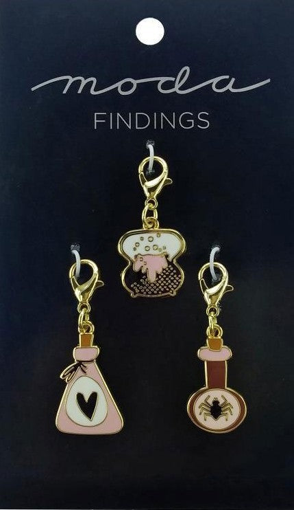 Jars zip Charm Zipper Pulls by Moda Halloween